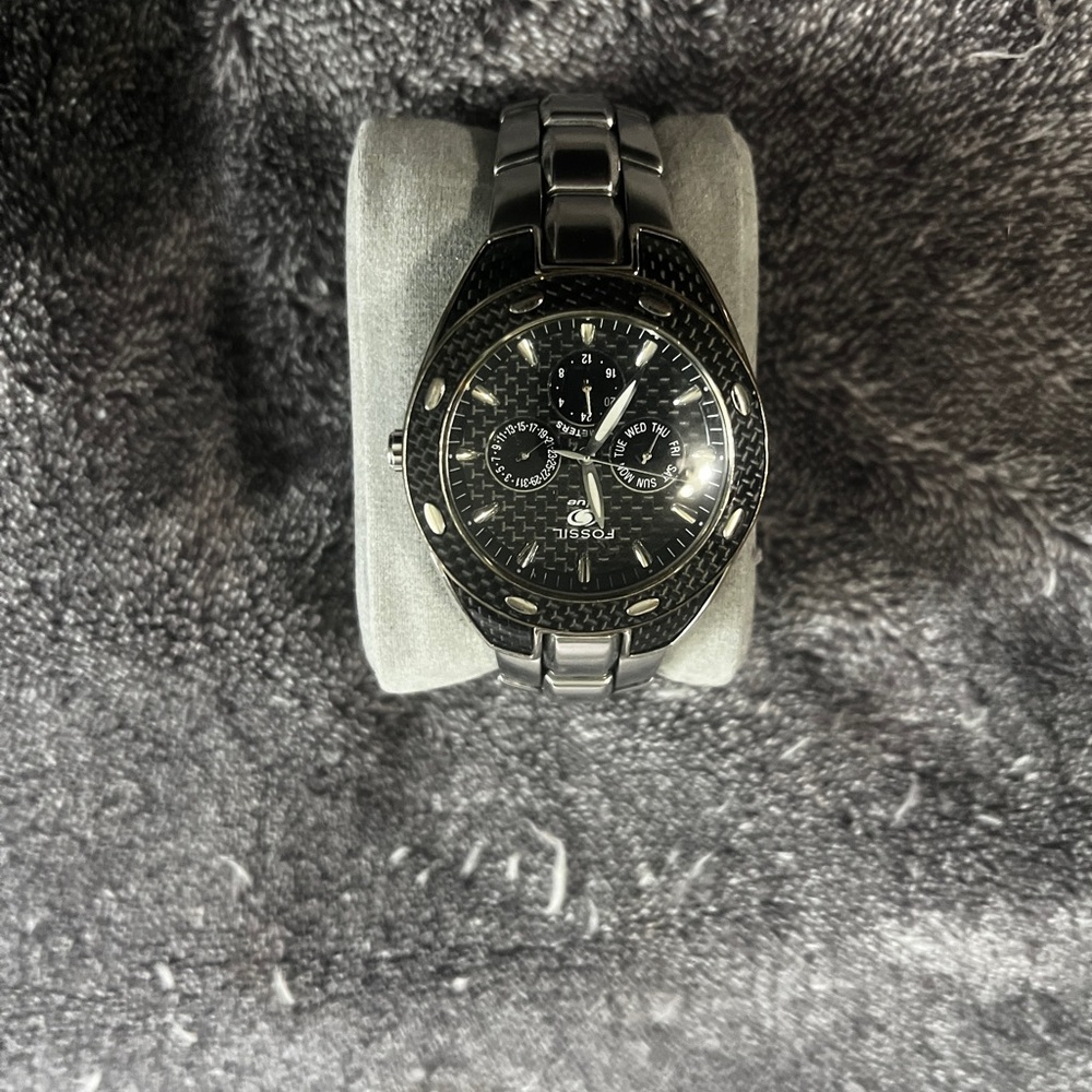 Fossil Black and Silver Men's Watch